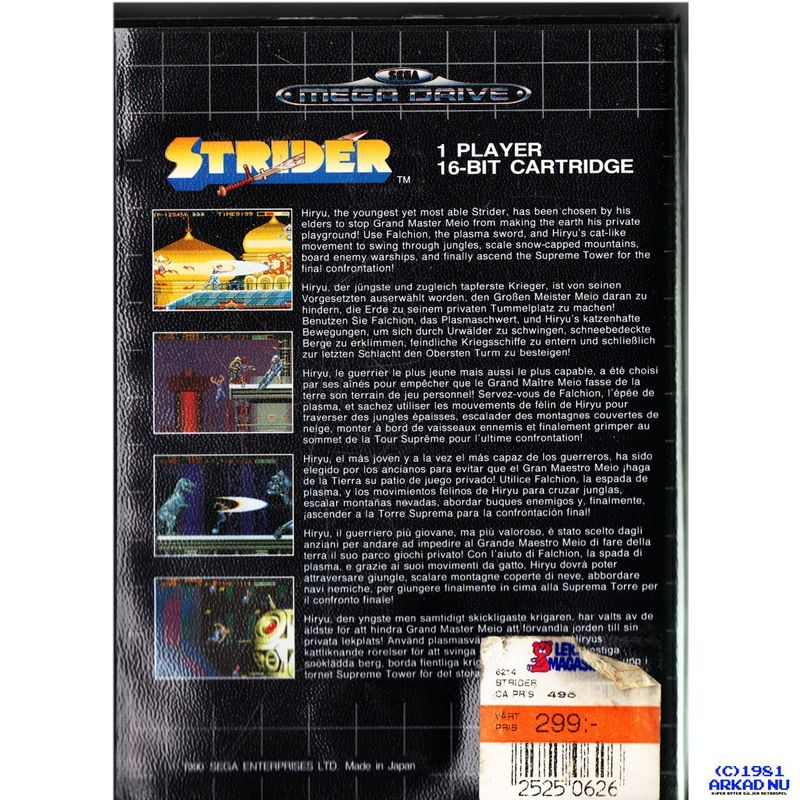 STRIDER MEGADRIVE