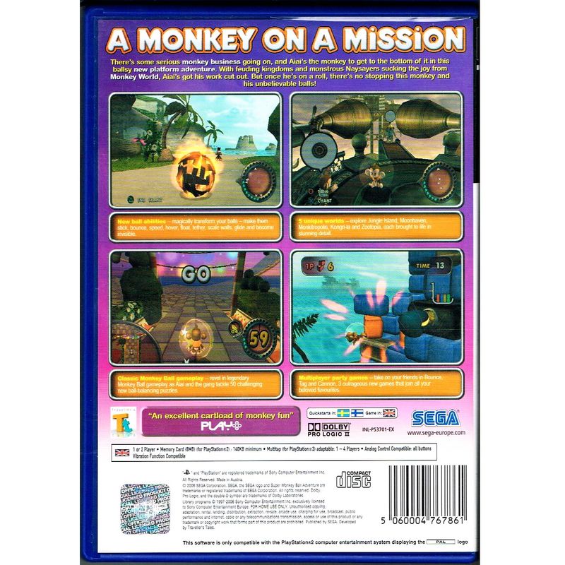 SUPER MONKEY BALL ADVENTURE PS2