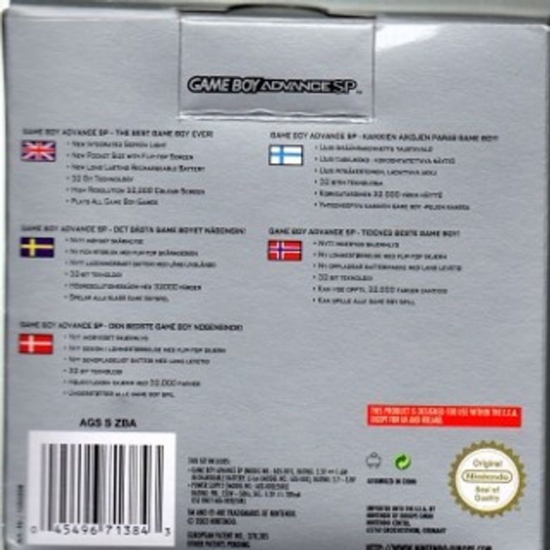 GAMEBOY ADVANCE SP BLÅ