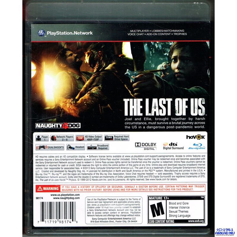 THE LAST OF US PS3 NTSC USA