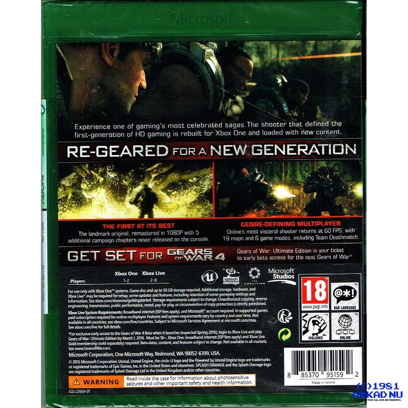 GEARS OF WAR ULTIMATE EDITION XBOX ONE