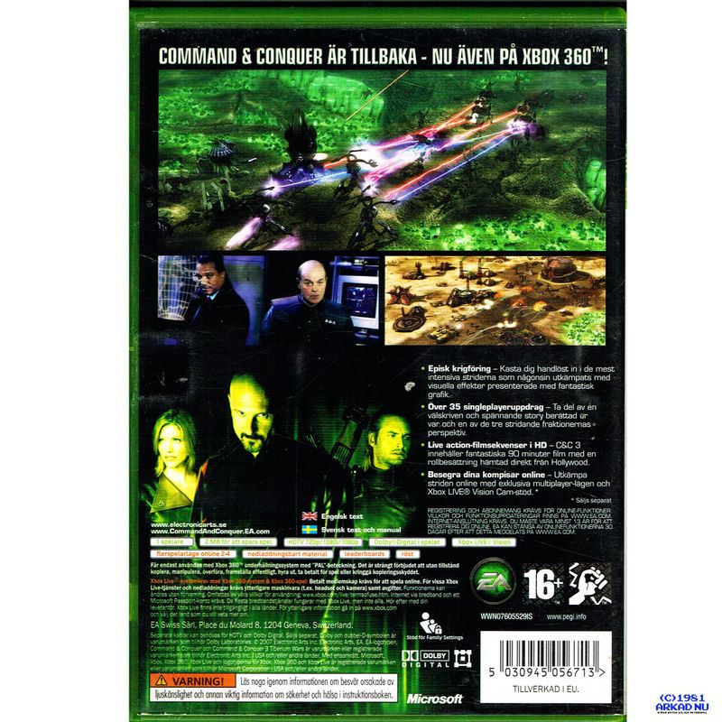 COMMAND & CONQUER 3 TIBERIUM WARS XBOX 360