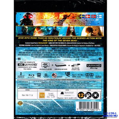 AQUAMAN 4K ULTRA HD + BLU-RAY