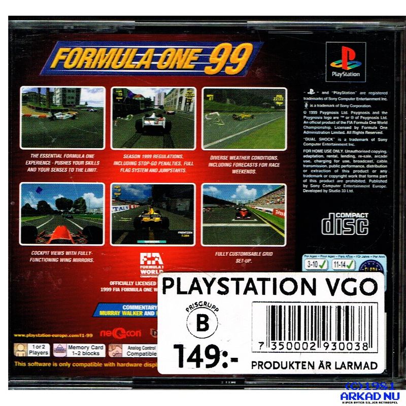 FORMULA ONE 99 PS1