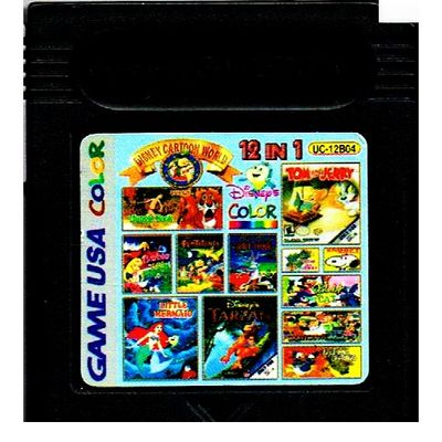 DISNEY CARTOON WORLD 12 IN 1 UC-12B04 BOOTLEG GAMEBOY