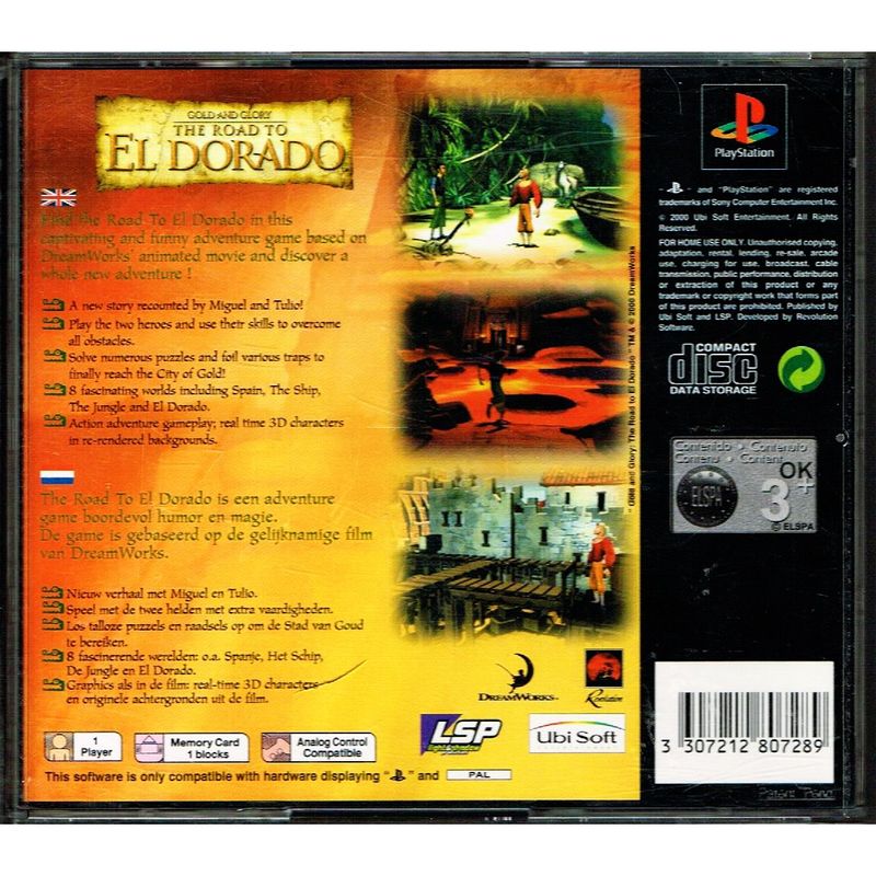 GOLD AND GLORY THE ROAD TO EL DORADO PS1