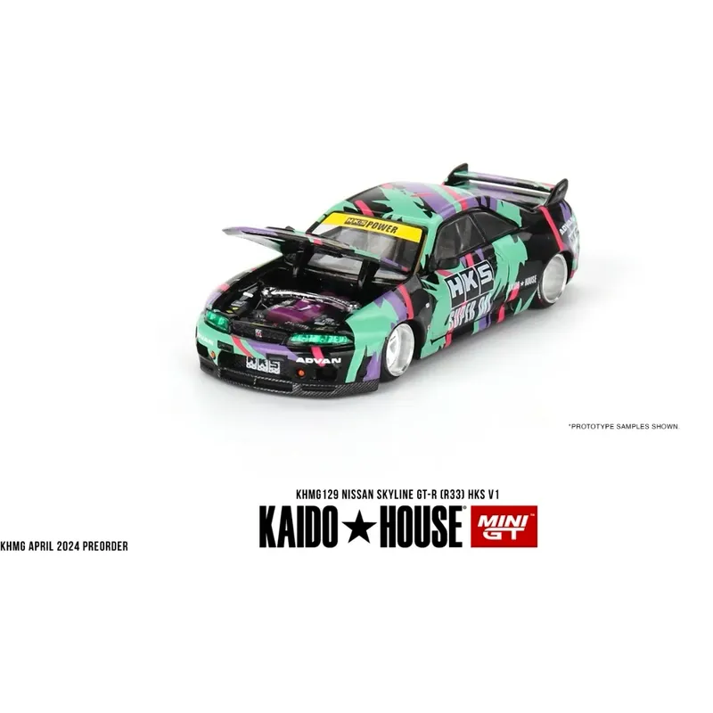 Nissan Skyline GT-R (R33) HKS V1 - KAIDO - Mini GT - 1:64