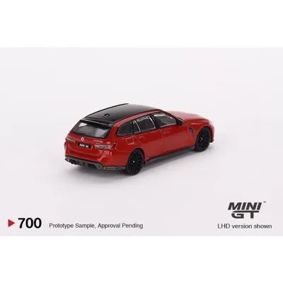 BMW M3 Competition Touring - Röd - 700 - Mini GT - 1:64