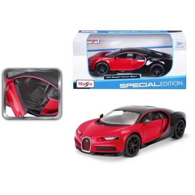 Bugatti Chiron Sport - Röd / Svart - Maisto - 1:24
