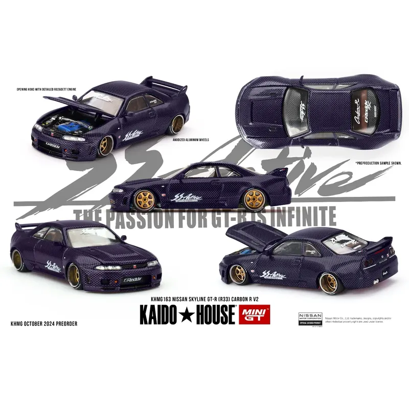 Nissan Skyline GT-R (R33) Active Carbon R V2 - Kaido - 1:64