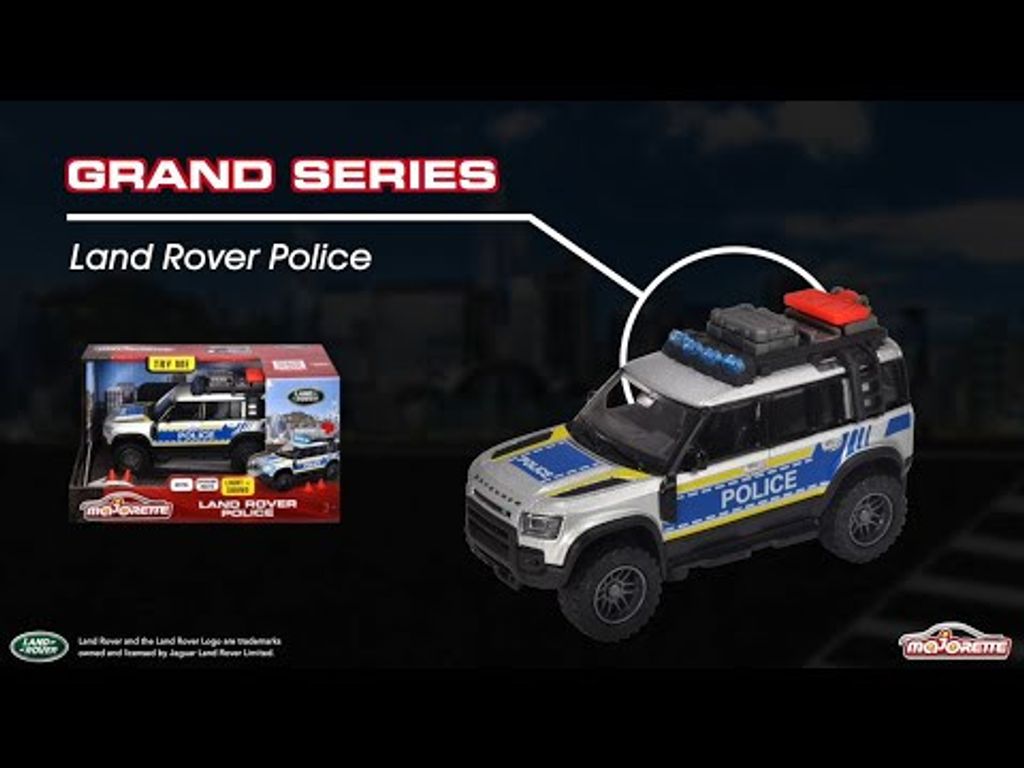 Land Rover Police - Svensk polisbil - Majorette Grand Series