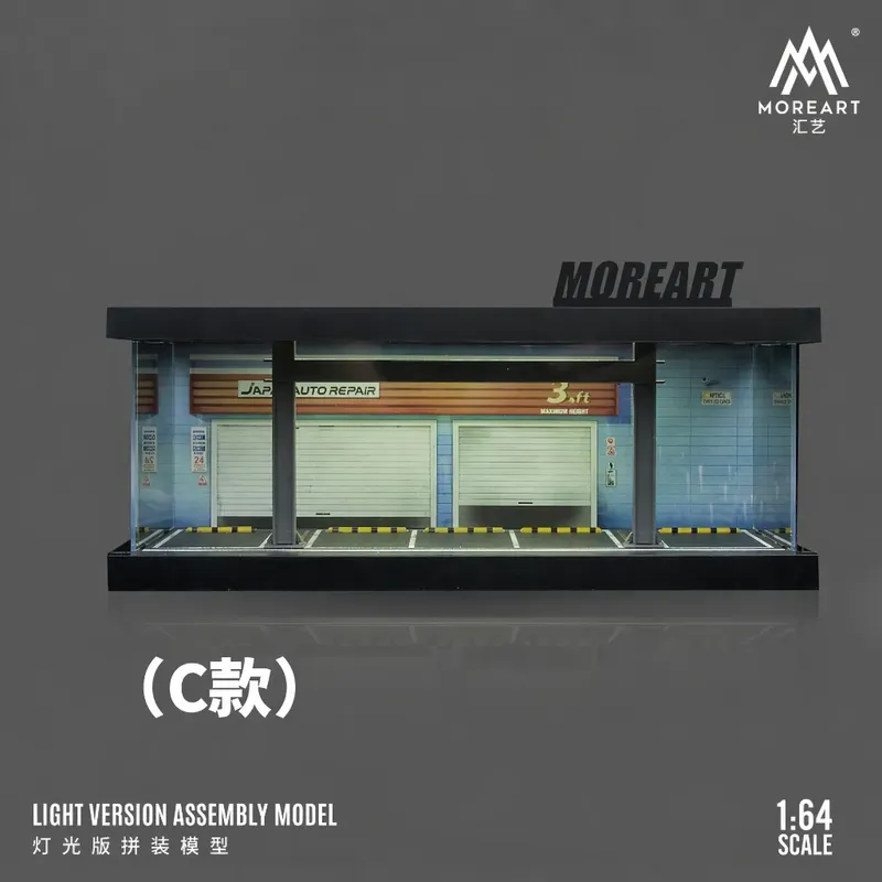 MoreArt Parking Lot - Parkering Diorama - LED-belysning - 1:64