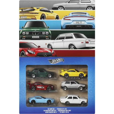 European Car Culture Themed Multipack med Volvo 142 - Hot Wheels