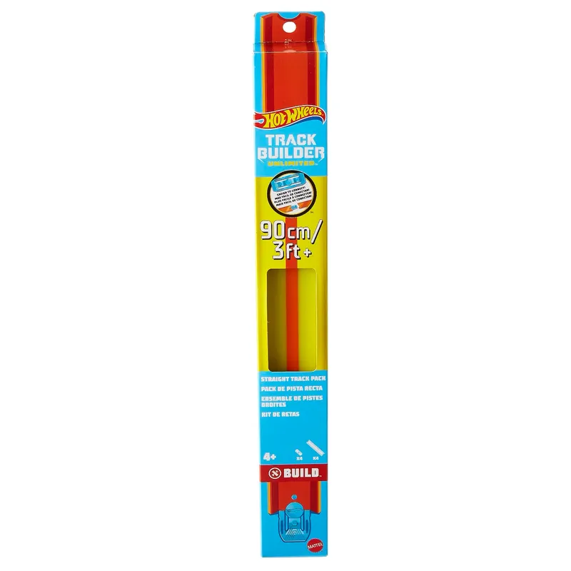 HW Straight Track Pack - Gul - Track Builder - Hot Wheels