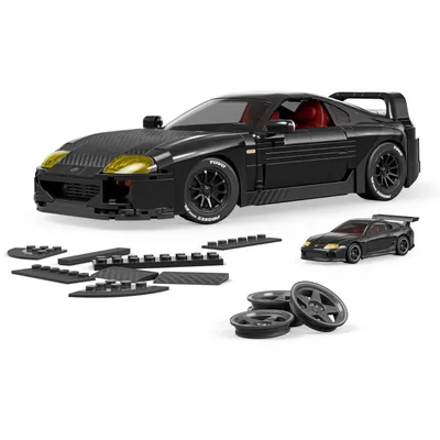 '94 Toyota Supra MKIV - Mattel Brick Shop - Klossbyggsats - Hot Wheels Elite Series