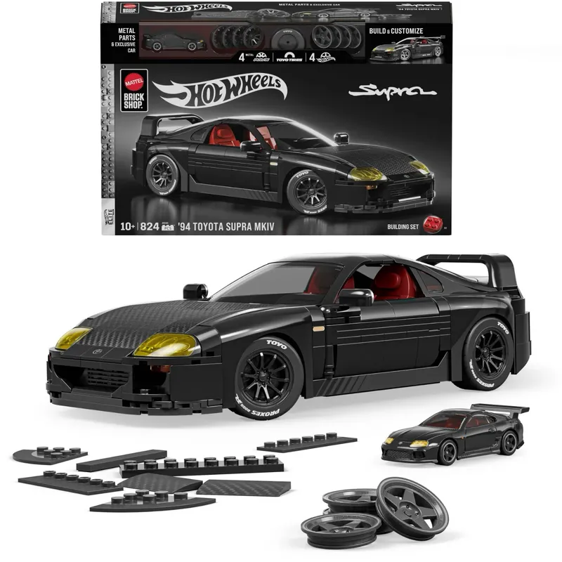 '94 Toyota Supra MKIV - Mattel Brick Shop - Klossbyggsats - Hot Wheels Elite Series