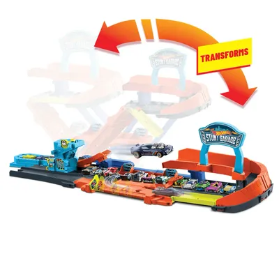 Transforming Stunt Garage - Bilbana - Hot Wheels