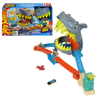 Shark Comp Beach - City - Speed Snap Track System - Hot Wheels