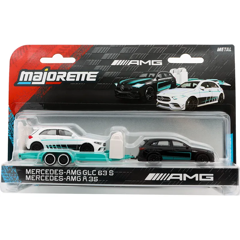 Mercedes-AMG GLC 63 S og Mercedes-AMG A 35 - Mercedes-AMG Deluxe Trailer - Majorette