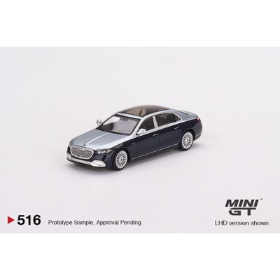 Mercedes-Maybach S 680 - Silver/Blå - Mini GT - 1:64