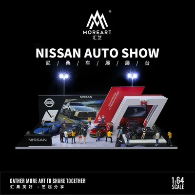 Nissan - Mässmonter - LED-belysning - 1:64