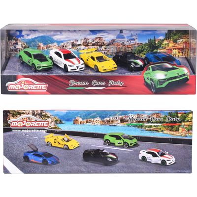 Majorette Dream Cars Italy - 5 leksaksbilar från Italien