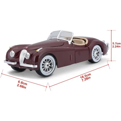 Jaguar XK 120 Roadster - 1951 - Vinröd - Bburago - 1:24