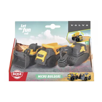 Volvo Construction 3-Pack - Byggfordon - Dickie Toys - 9 cm
