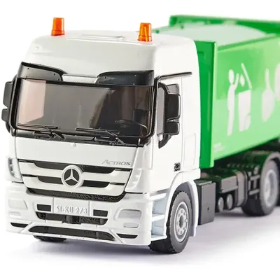 Sopbil - Mercedes-Benz Actros - Grön - 2938 - Siku - 20 cm