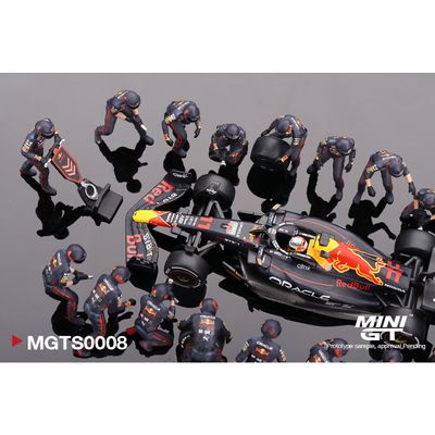 RB18 #11 Sergio Pérez - Pit Crew Set - Mini GT - 1:64