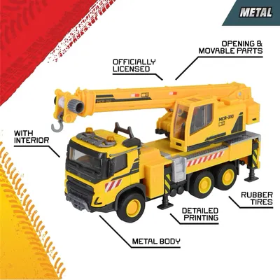 Volvo FMX Kranbil - Truck Crane - Majorette - 19 cm