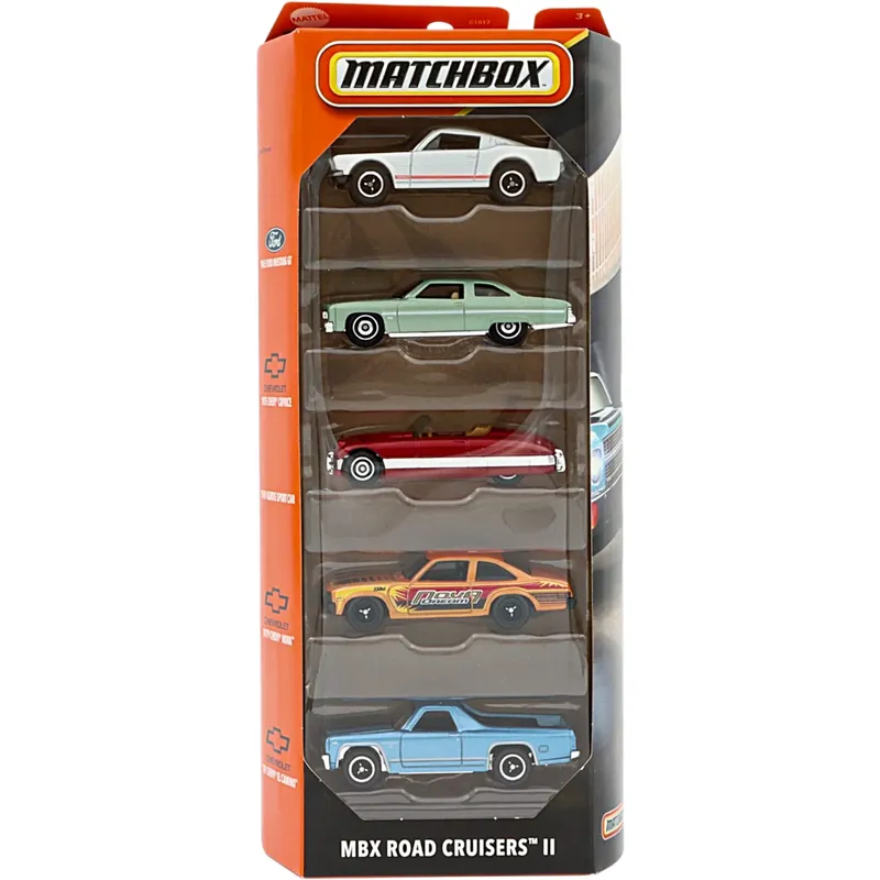MBX Road Cruisers II - 5-pack leksaksbilar - Matchbox