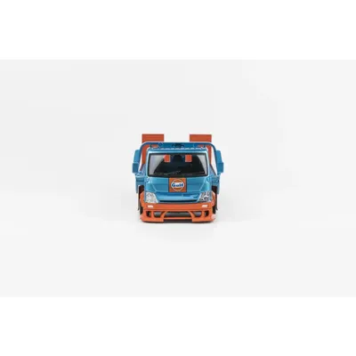 Custom Flatbed Tow Truck - Gulf - Micro Turbo - 1:64