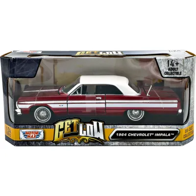 1964 Chevrolet Impala - Röd / Vit - Motormax - 1:24