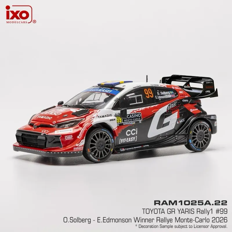 Toyota GR Yaris Rally1 #99 Oliver Solberg / Elliott Edmondson - Ixo Models - 1:43