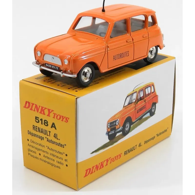Renault 4L Dépannage "Autoroutes" - Orange - 518 A - Dinky Toys - 1:43