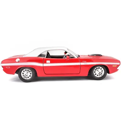 1970 Dodge Challenger R/T Coupe - Röd - Maisto - 1:24