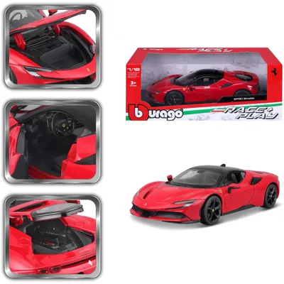 Ferrari SF90 Stradale - Röd - Bburago - 1:18