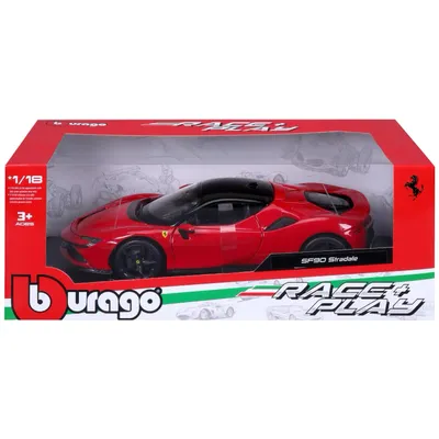 Ferrari SF90 Stradale - Röd - Bburago - 1:18