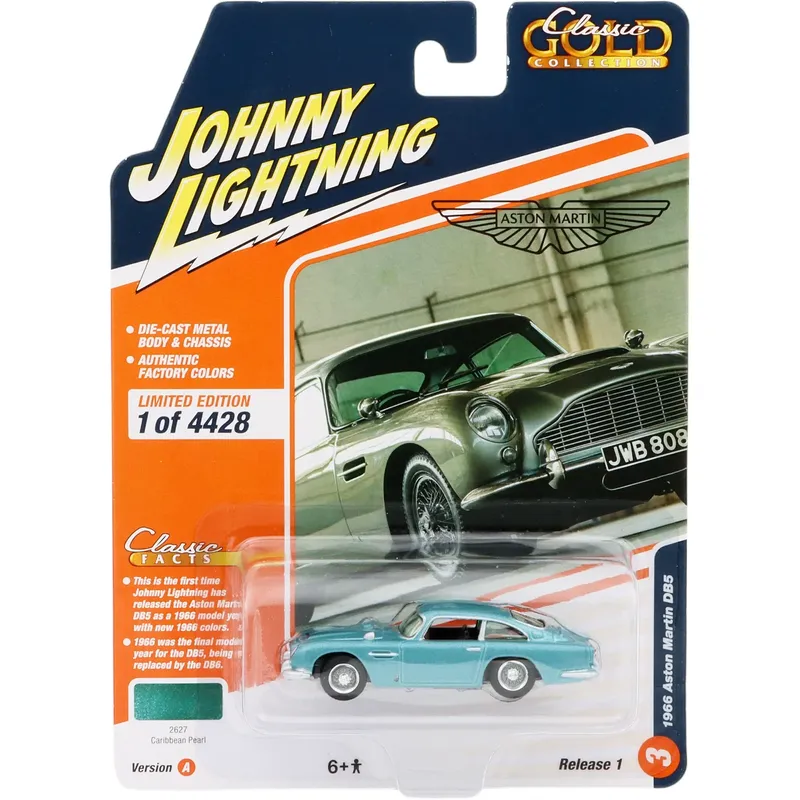 1966 Aston Martin DB5 - Blå - Johnny Lightning - 1:64