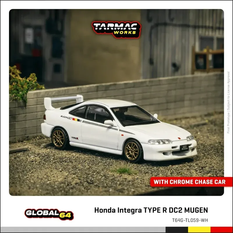 Honda Integra Type R DC2 Mugen - Vit - Tarmac Works - 1:64