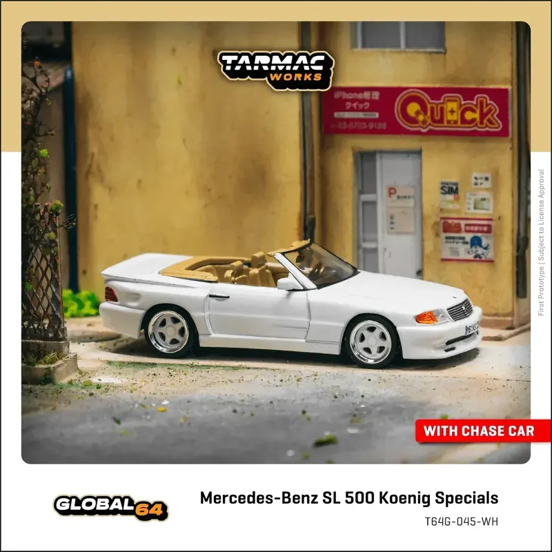 Mercedes-Benz SL 500 Koenig Specials - Vit - Tarmac Works - 1:64