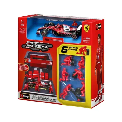 Pit Stop - Ferrari SF-25 - #16 Charles Leclerc - Playset Diorama - Bburago - 1:43