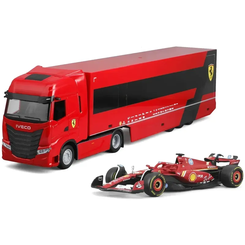 IVECO S-Way 570 Racing Transporter + Ferrari RB-24 #16 - Bburago - 1:43