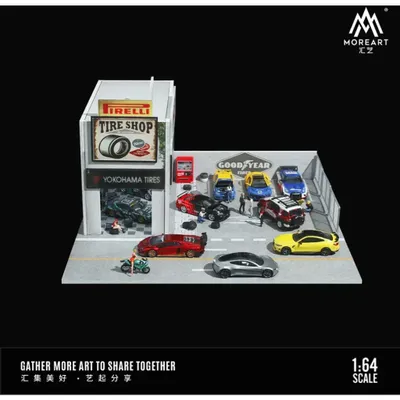 Vintage Auto Repair Shop - LED-belysning - 1:64