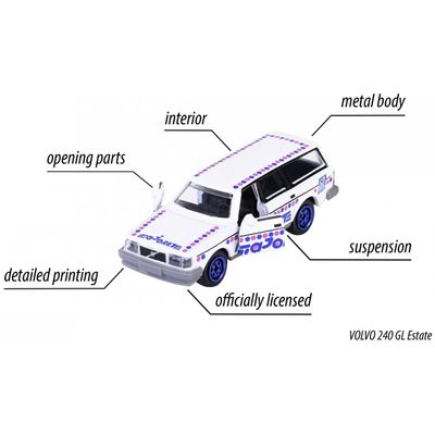 Volvo 240 GL Estate - Vit - Majorette 60 Years - 8 cm