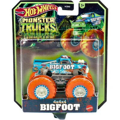 4x4x4 Bigfoot - Monster Trucks - Glow in the Dark - HW