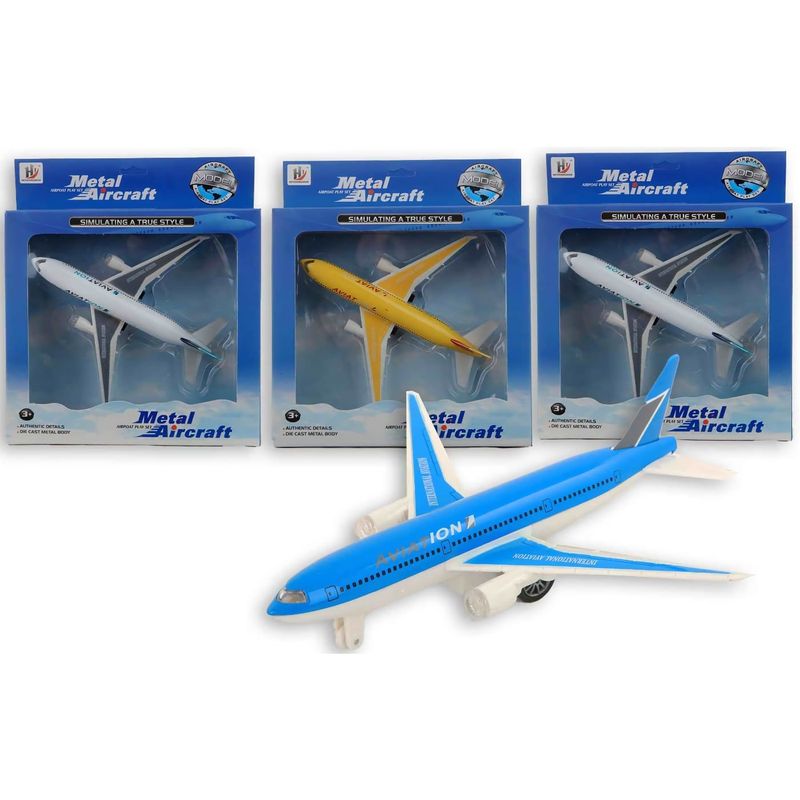Passagerarflygplan i metall - Blå