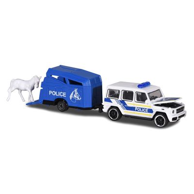 Fynd - Mercedes-AMG G63 polis med hästtrailer - Trailer - Majorette