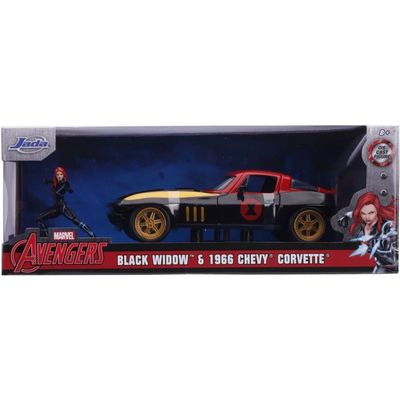 Black Widow & 1966 Chevy Corvette - Avengers - Jada - 1:24